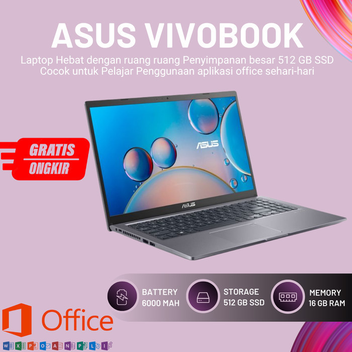 LAPTOP ASUS A516FA CORE I3-10110U | 16GB | 256GB  SSD | 15"FHD|WINDOWS