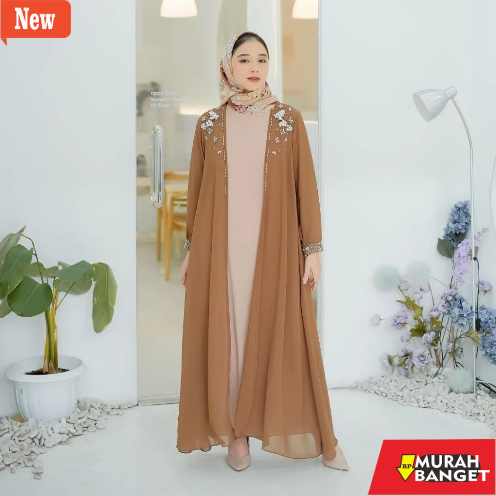 baju lebaran ala Timur Tengah- Gamis Abaya Terbaru 2023 Lebaran Wanita | Elina Abaya | Abaya Inner +