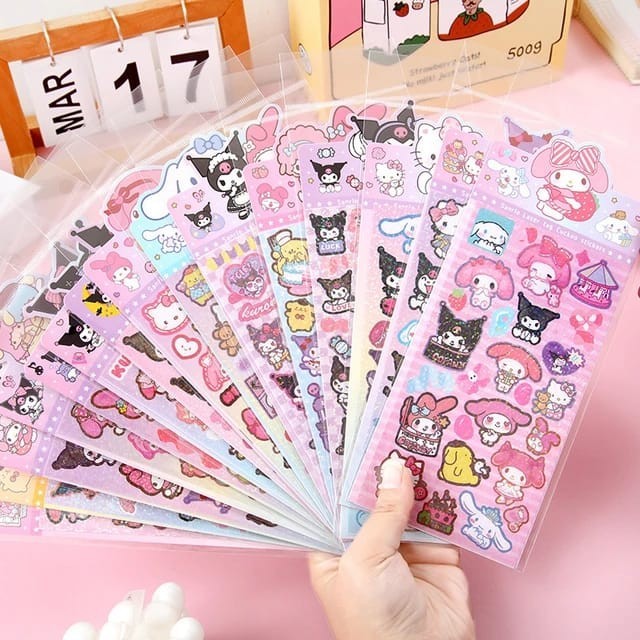 

STIPA Sticker Laser Karakter TGG Stiker Dekor Stationery ATK Mainan Anak Cuckoo Stickers San rio