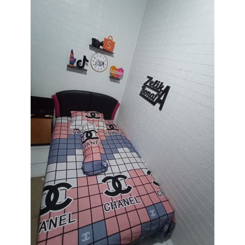 HANYA SPREI SET Motif Dewasa Sprei Set Louis Vuiton / Gucci / Dior / Chanel GLAMOUR || Sprei Motif B