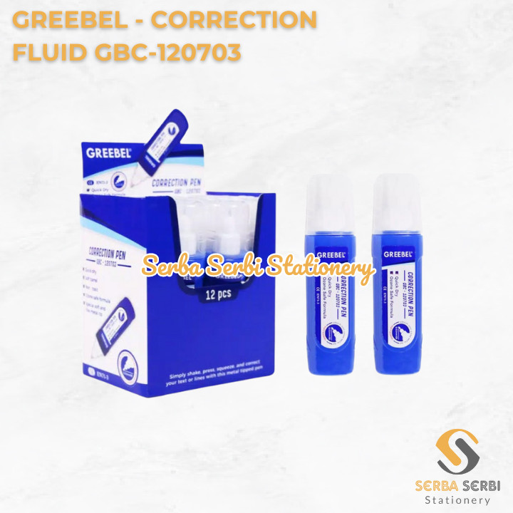 

GREEBEL - (PAK) CORRECTION PEN FLUID / CAIRAN KOREKSI / TIP-EX / TIP-X / STIPO CAIR GBC-120703