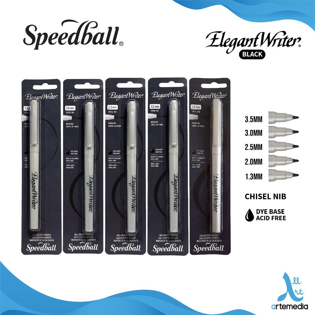 

Speedball Elegant Writer Black Caligraphy Pen Marker Kaligrafi