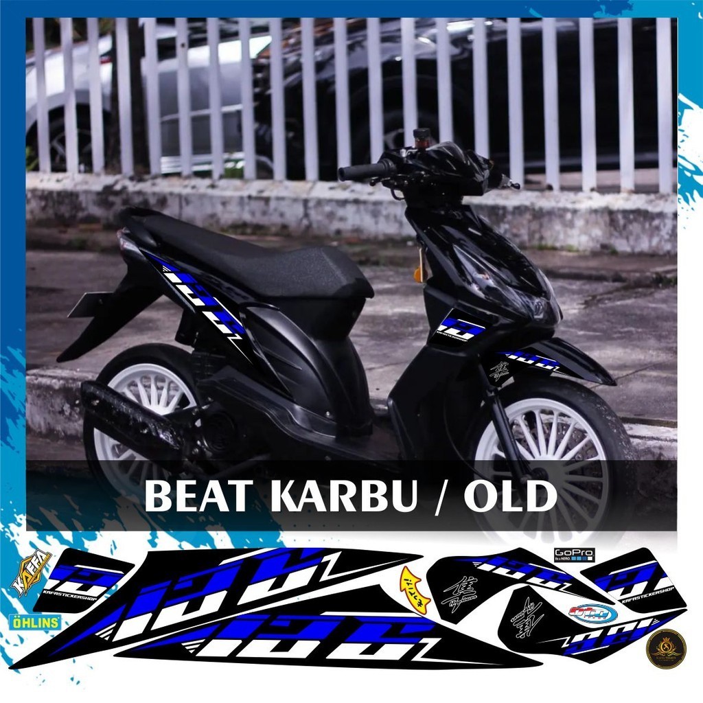 COD / STRIPING TERLARIS Stiker Striping Beat Karbu Lama/ Old List Custom Decal Variasi Malasaiy Pole