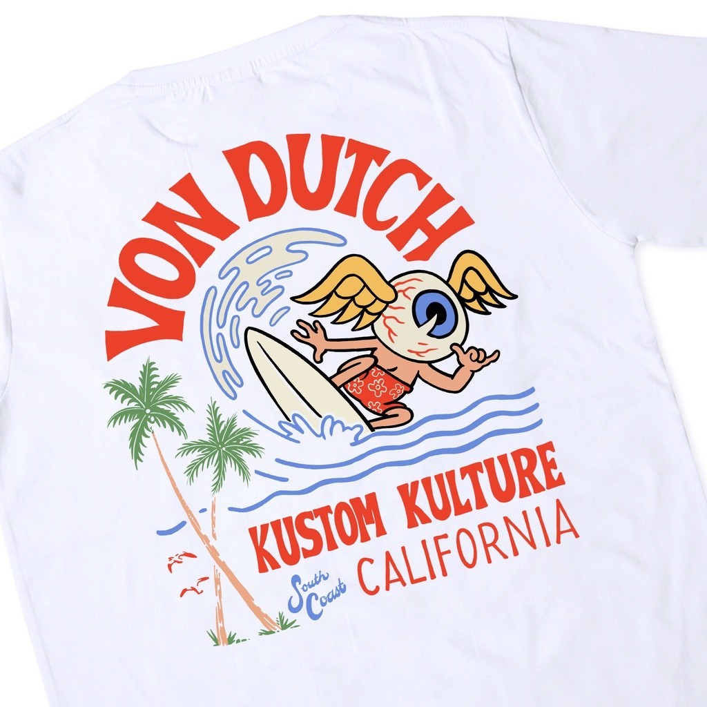 【COD】 Von Dutch Tshirt 0859 White KAOS