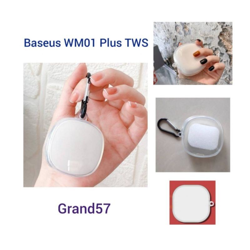 Case Baseus WM01 Plus TWS Silicone Casing Silicon Silikon Transparant