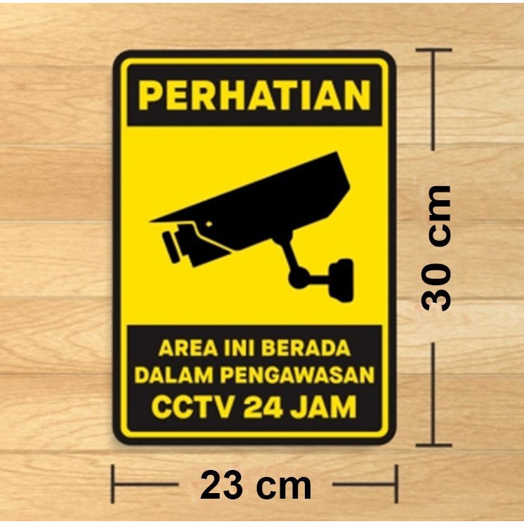 

STIKER PERHATIAN AREA CCTV 24JAM SIGN RAMBU K3 23 X 30 CM