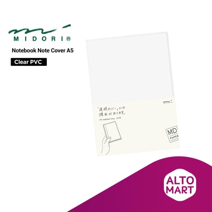 

MIDORI Notebook Note Cover A5 PVC Sampul Buku Journal - Clear PVC, B6