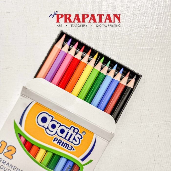 

Pensil Warna Agatis Prime Permanent Color Pencils - 12c