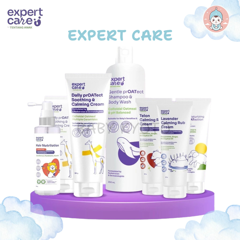 BK Expert Care Calming Rub Cream Baby Hair Nutrilotion Shampoo Bodywash Body Lotion Moisturizer Anak