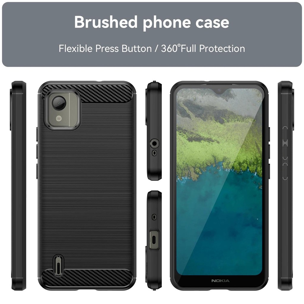 New Phone case Nokia C110 nokiac110 nokia c110 Back cover Soft Carbon Fiber Texture TPU Case HardPho