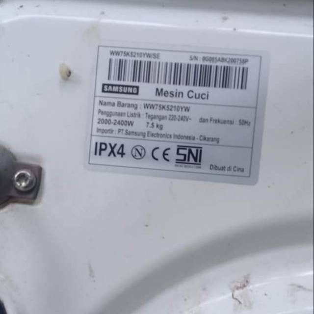 ready stok Spider segitiga drum ww75k5210yw/se