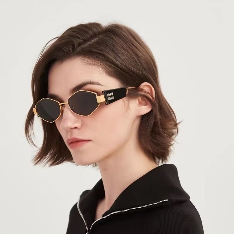 Kacamata Fashion Wanita Sunglasses Miu-Miu Hexagonal Anti Uv400