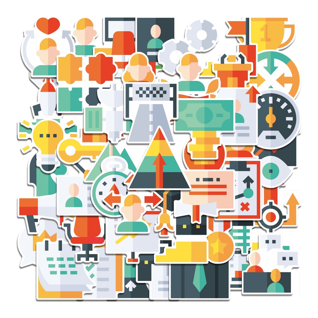 

COD 50 Pcs Stiker Career Advancement / Kemajuan Karier Lucu Anti Air Untuk Dekorasi Notebook Sepeda Skateboard Handphone