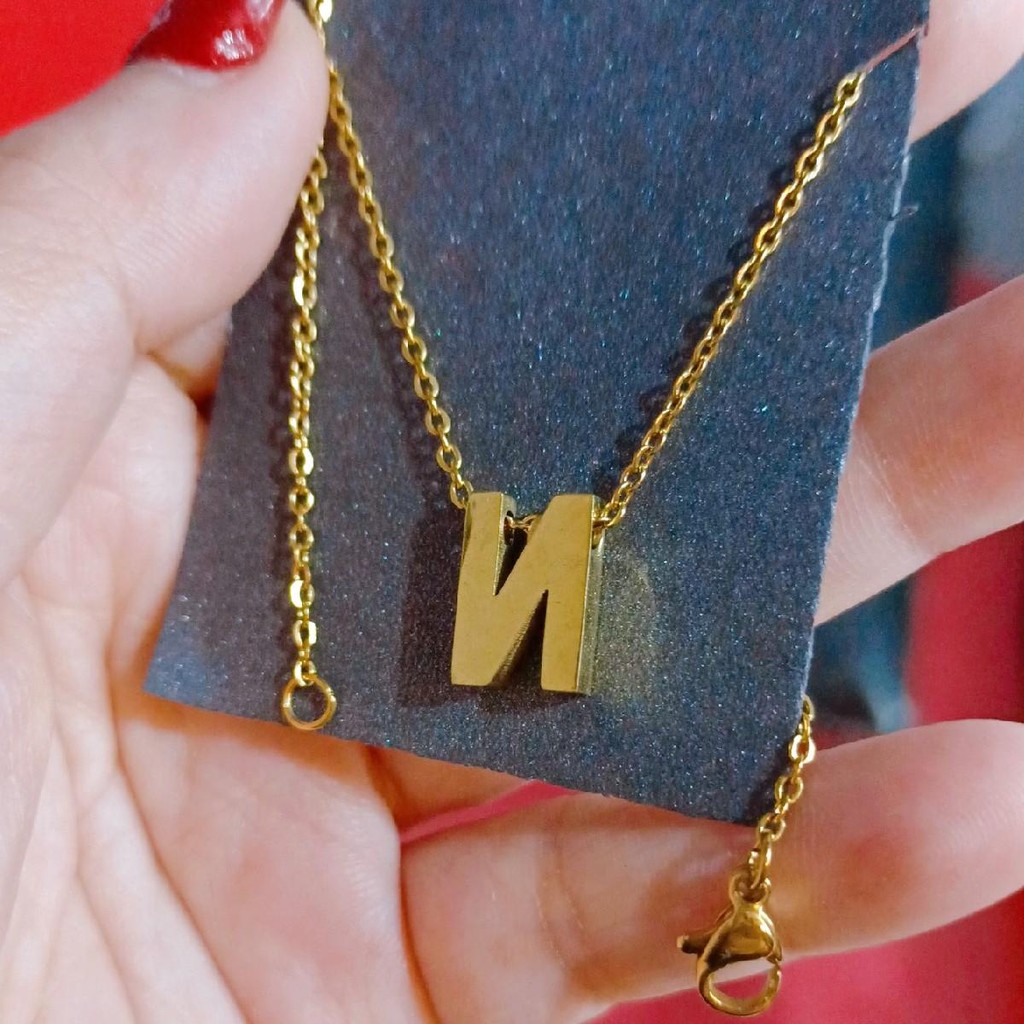 KALUNG Mini titanium huruf Mini 1cm p 45cm Titanium  N