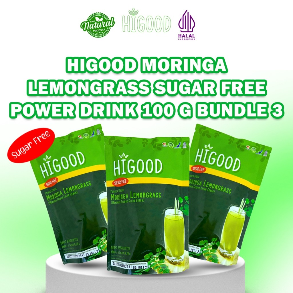 

HIGOOD Kelor Sereh Sugar Free (Tanpa Gula) Bundle 3 Pcs