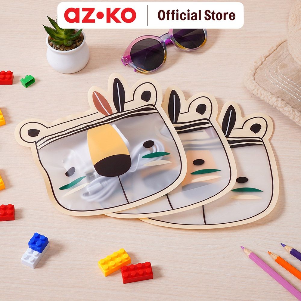 

AZKO Ataru 19X19 cm Set 3 Pcs Plastik Pembungkus Makanan Zipper Indian packaging pembungkus makanan kantong pengemas food packing