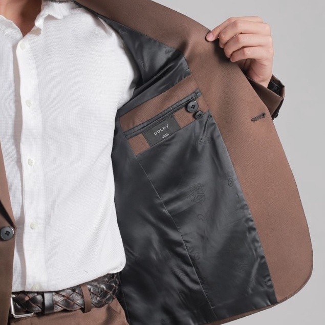 BestPromo Goldy Outfit Setelan Jas Celana & Rompi Coklat - Peaky Premium