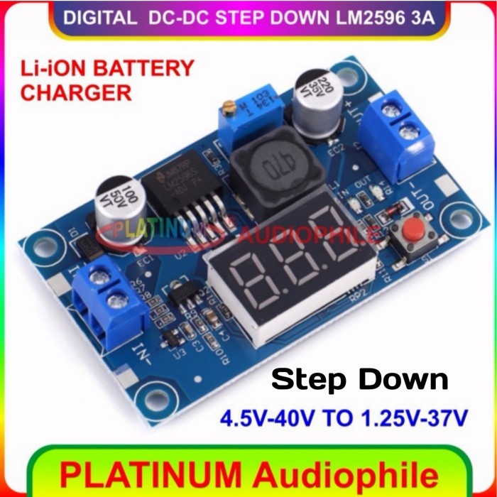 JT99 Step Up Modul LM2596 Digital DC To DC Step Up Adjustable
