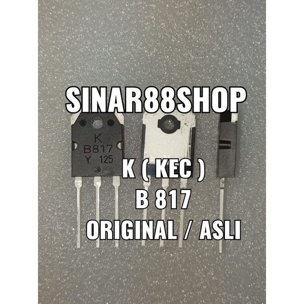 HARGA 1 SET TR TRANSISTOR B817 B 817 D1047 D 1047 ORIGINAL KEC