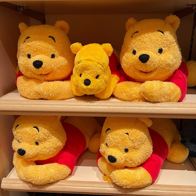 Disney Winnie The Pooh Tissue Box Plush Bear Doll Car Dormitory Storage Box Pillow Kawaii Gift