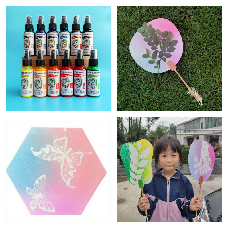 

50ML/ Bottle Textile Spray Draw Pigment DIY Costume/Greeting Card/Manual Ledger Hand Painted Plant Rubbing Spray Draw Pigment