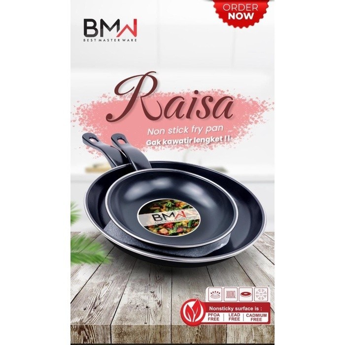 DREAMLAND BMW FRYPAN SET ISI 2 PCS  FRY PAN SET NON STICK TEPLON WAJAN  TEFLON MASAK