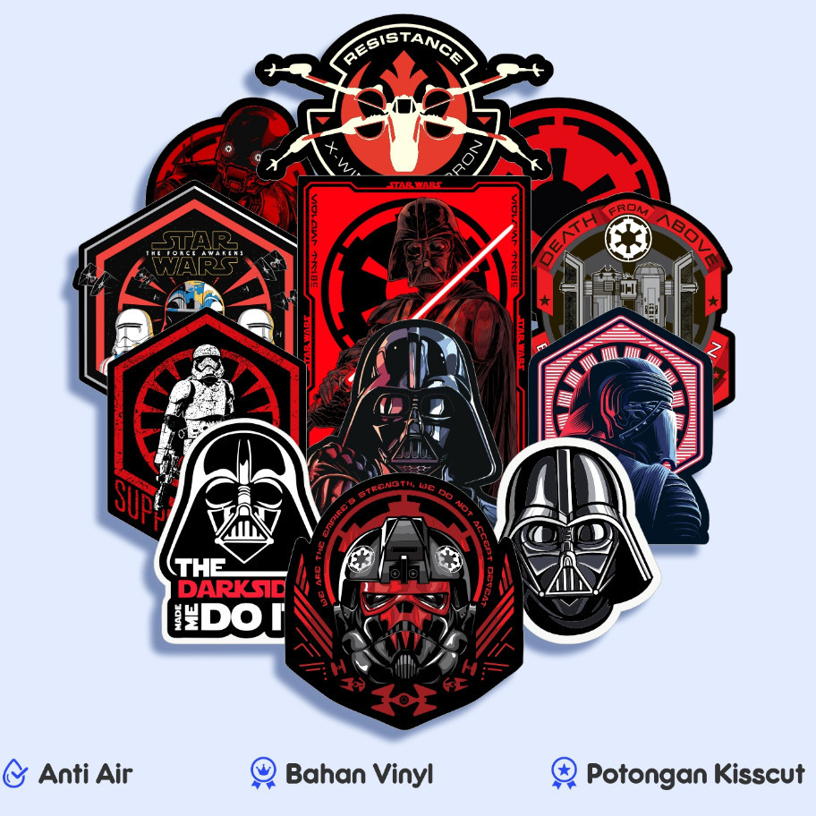 

55 PCS STICKER PACK STAR WARS UNTUK TUMBLER LAPTOP ANTI AIR