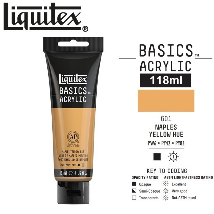 

LIQUITEX BASICS ACRYLIC 118 ML NAPLES YELLOW HUE