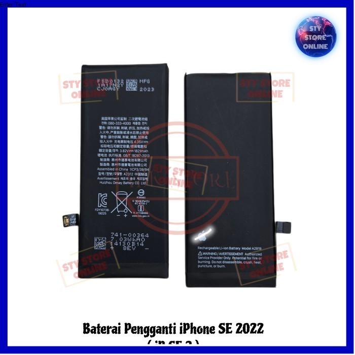 Baterai Battery Replacment Pengganti iP SE 3 ( iPhone SE 2022 )