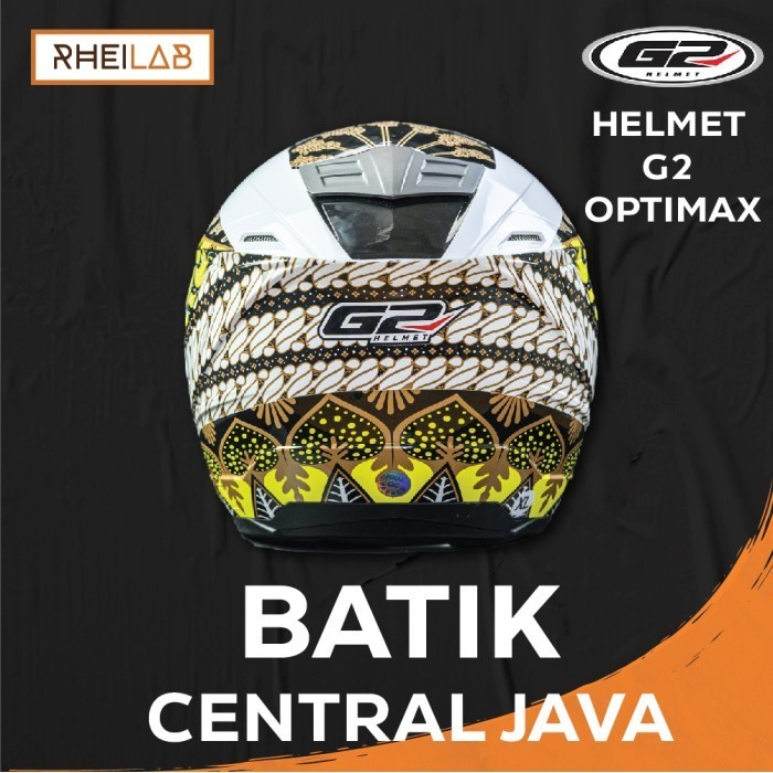 ✨READY✨ -HELM G2 OPTIMAX HALF FACE MOTIF BATIK - CENTRAL JAVA - Hitam, Size L