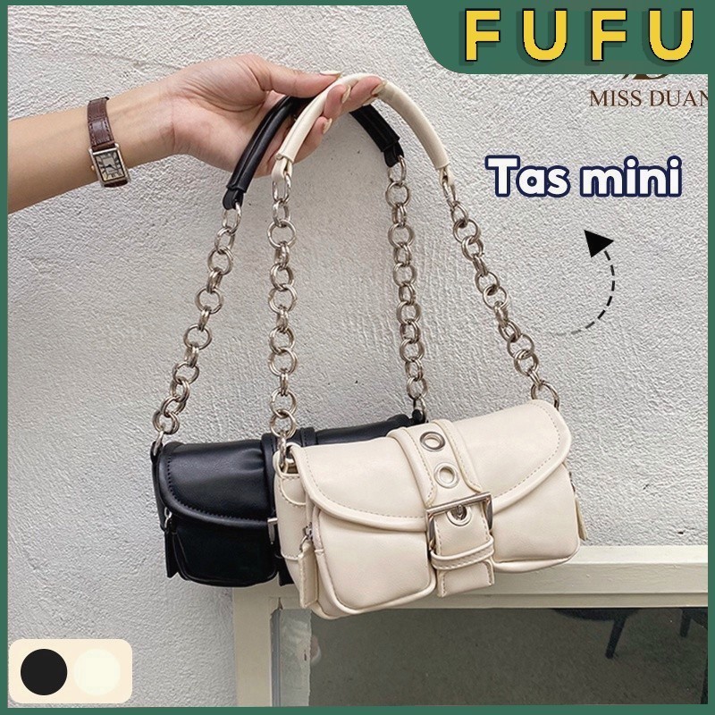 FUFU-Tas bahu / shoulder bag / tas korea / tas mini / tas bahu mini / tas undangan / tas rantai / ta