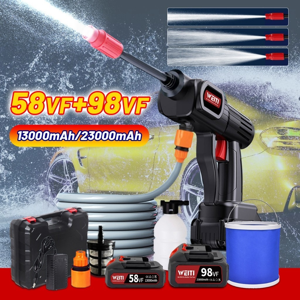 mesin cuci mobil portable Jet Cleaner 58/98vF Mesin Cuci Mobil Tanpa Kabel, Alat Pembersih Semprot E