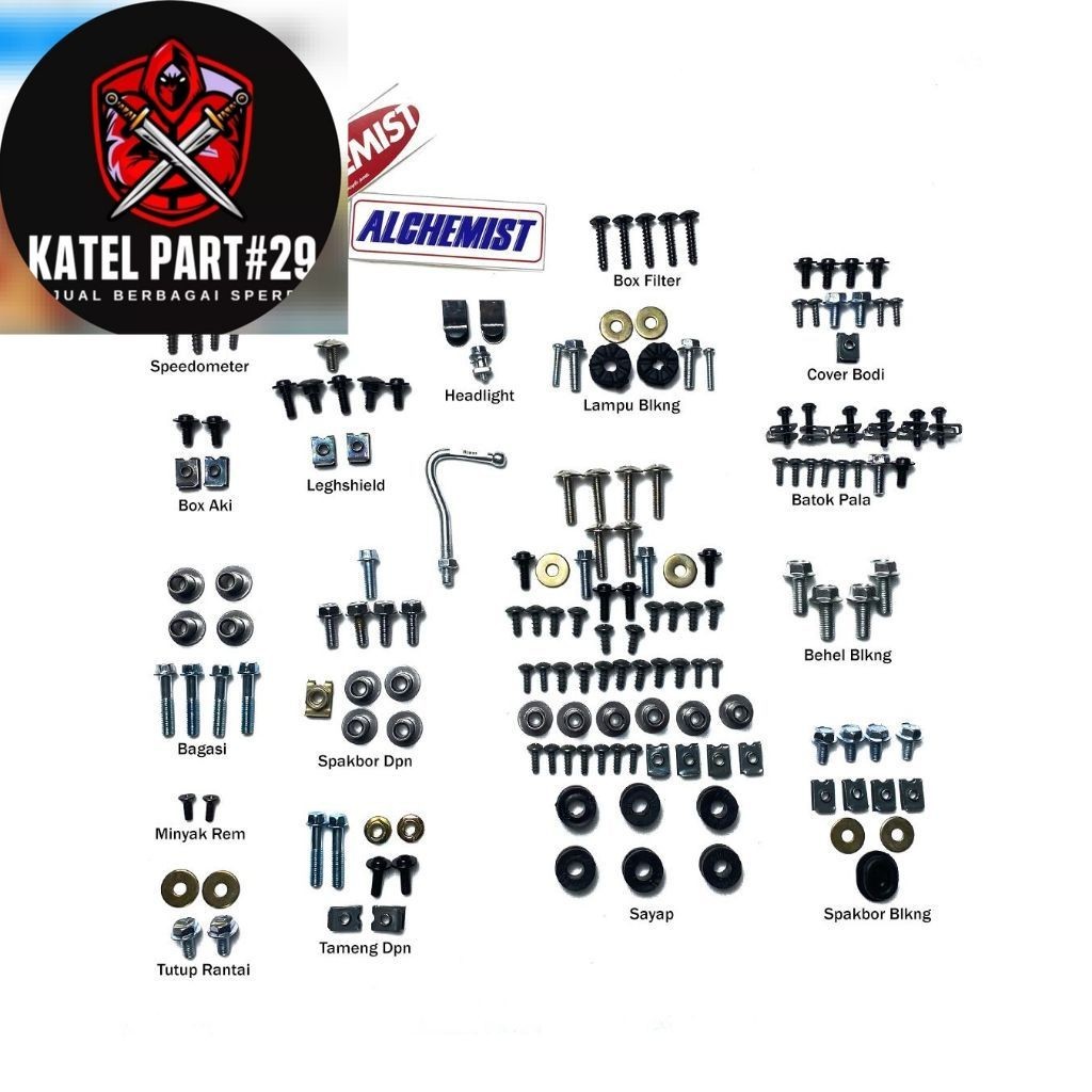 COD Baut Supra X 125 PGM FI Full Set / Baud Honda Supra X 125 PGM FI Full set Full Body / Baut Baud 