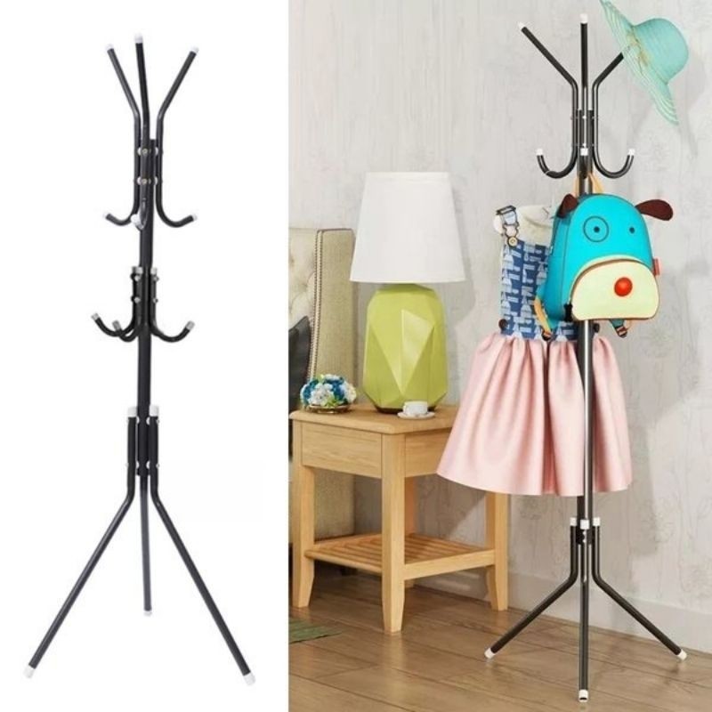 Stand Hanger Multifungsi Gantungan Besi Hanger Baju Tas Topi dan Jaket Serbaguna