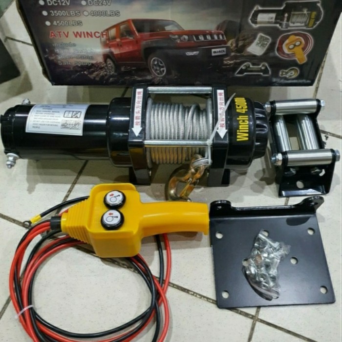 Winch 2 ton ATV Hoist 12Volt 4500Lbs - winch 2ton - Winch Derek 2ton