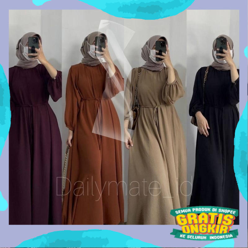 DANARA LD 110 & LD XXL 130 JUMBO DRESS MAXY GAMIS CRINGKEL AIRFLOW / BUSANA MUSLIM / DRESS MUSLIM WA
