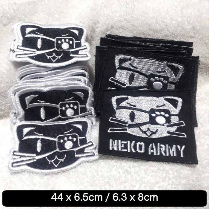 PATCH BORDIR NEKO ARMY/LOGO BORDIR/PATCH CHARACTER/EMBLEM BORDIR
