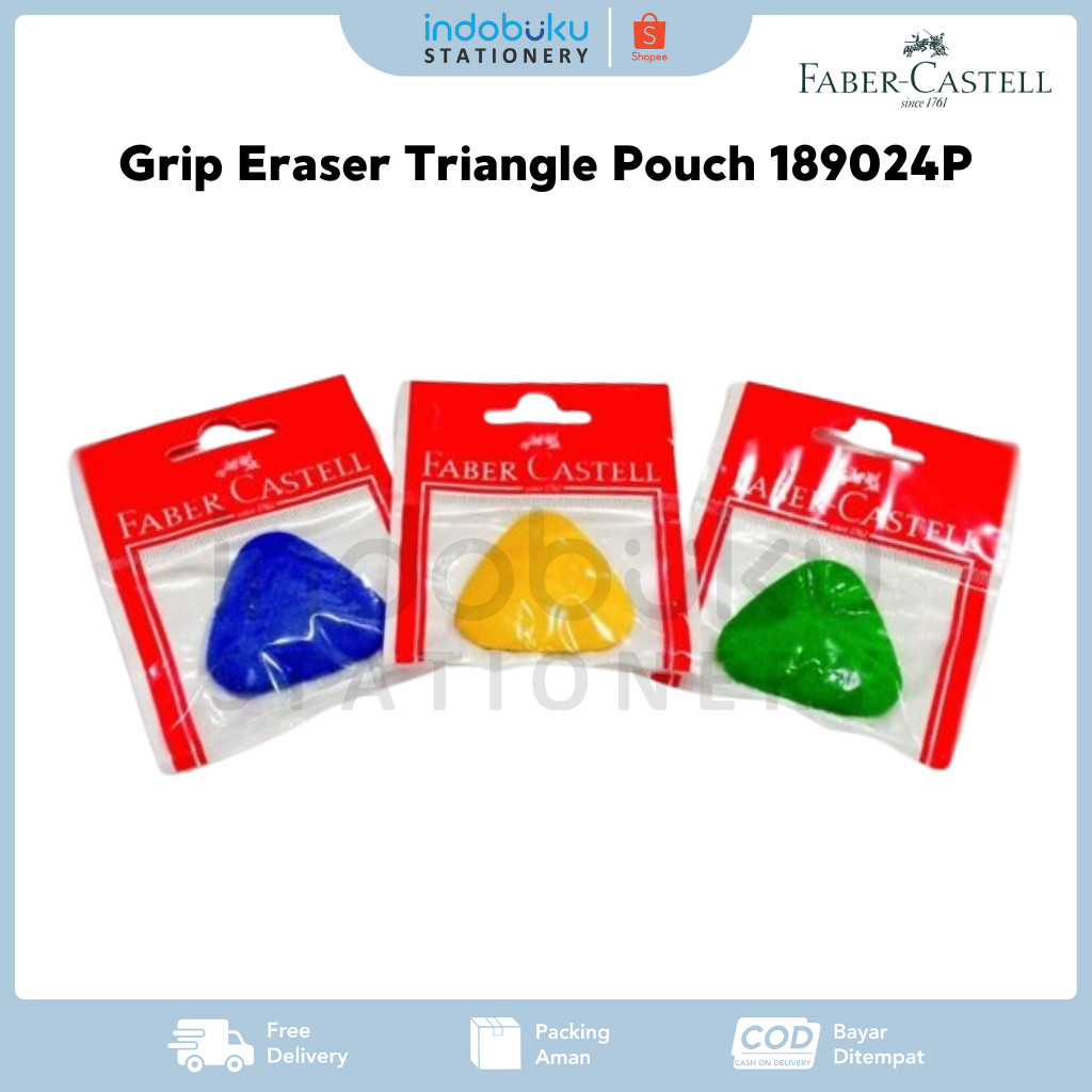 

Grip Eraser Triangle Pouch Faber-Castell Penghapus Segitiga Krayon 189024P