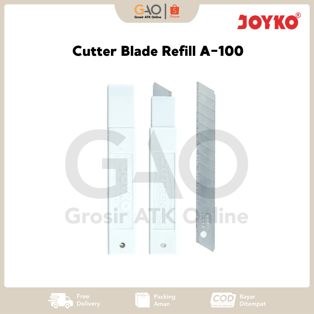 

Cutter Blade Refill Isi Pisau Pemotong Joyko 1 Tube 5 Pcs A-100