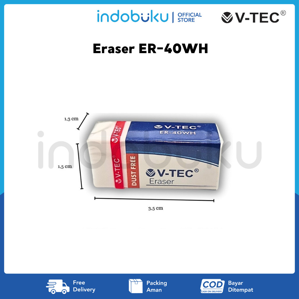 

Eraser Penghapus V-Tec ER-40WH