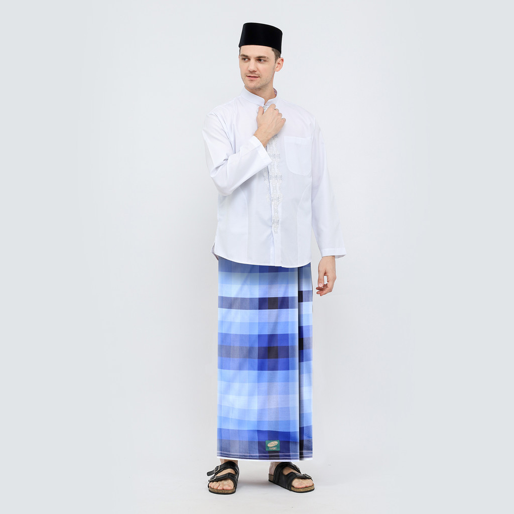 Sarung ATLAS Favorit Simalungun Biru Abu