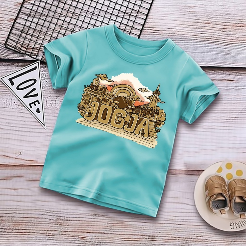 AsherShop - Kaos Atasan Anak Laki Laki Perempuan Baju Atasan Anak Cowok Cewek Warna Motif Jogja
