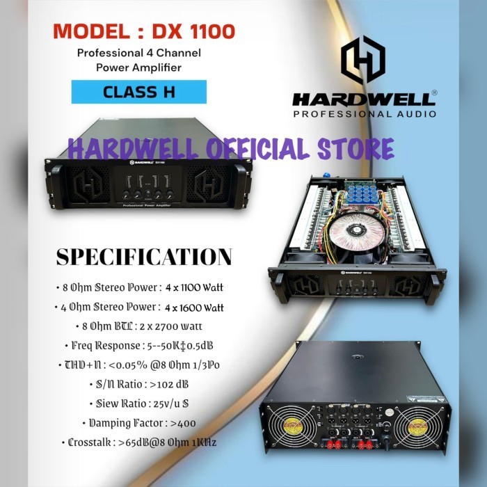 Grosir Power Amplifier Hardwell DX 1100 Power 4 Channel