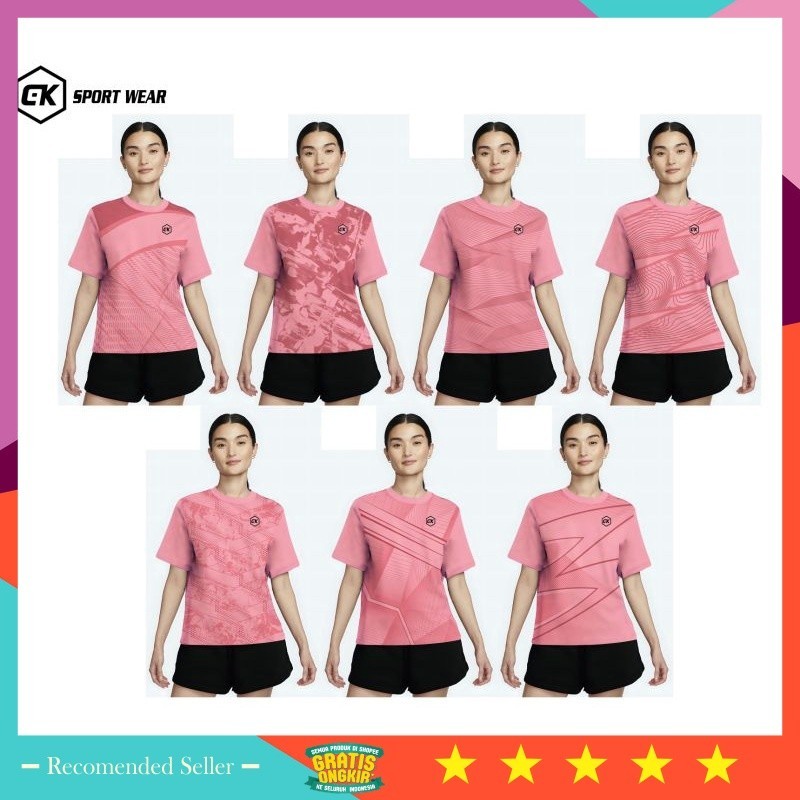 PROMO DISKON Pakaian Olahraga Murah Kekinian Bahan Bagus Premium / Kaos Dan Setelan Olahraga Wanita 