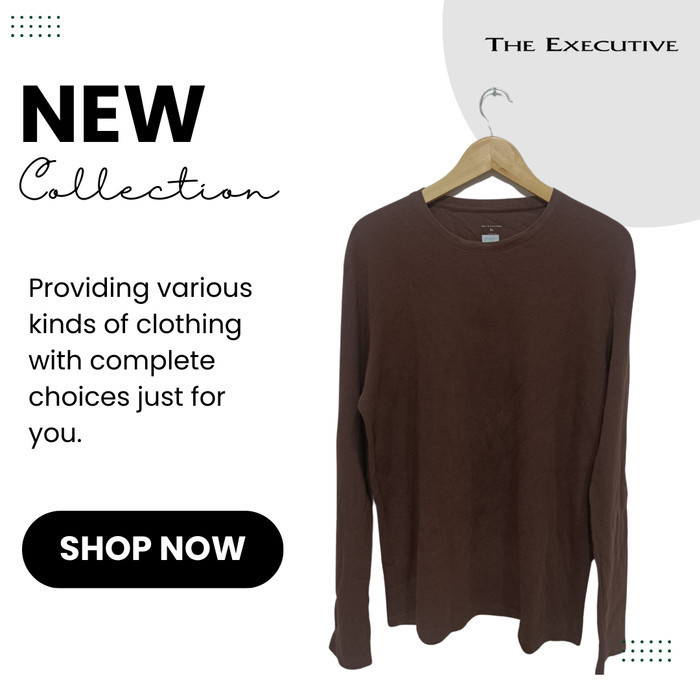 Sweater Pria THE EXECUTIVE Original Warna Coklat Size XL