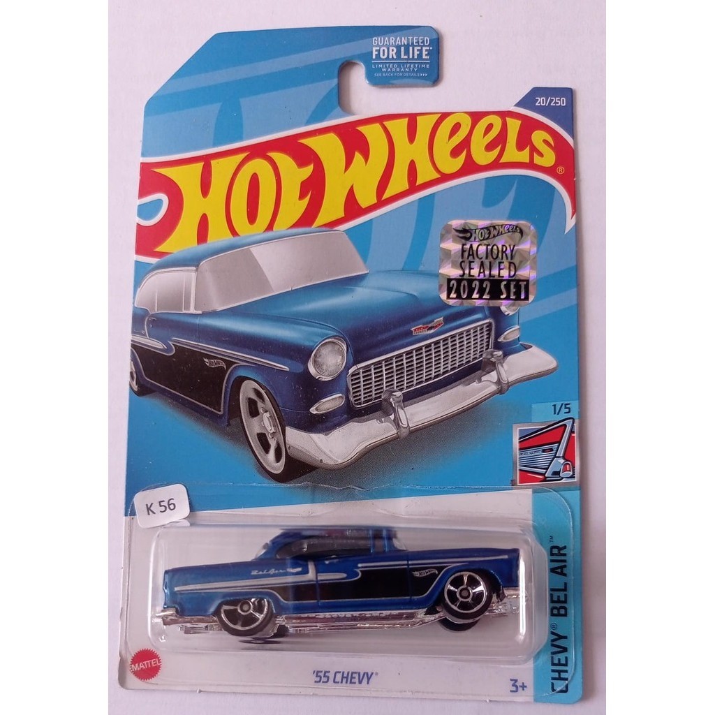 Hot Wheels  - 55 Chevy Bel Air Factory Sealed Blue Chevy Bel Air