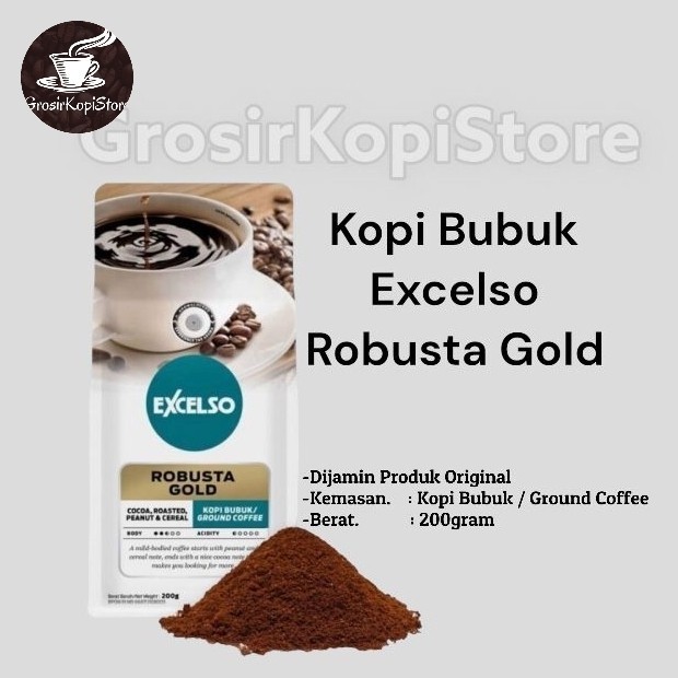 

[Coffee New] Excelso Kopi Robusta Gold Bubuk 200g