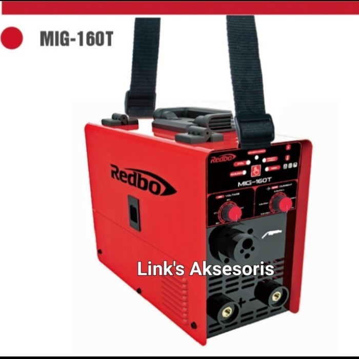 Mesin Las Mig 160A REDBO MIG 160T 160 T CO2 Tanpa Gas Free Kawat 1 Kg