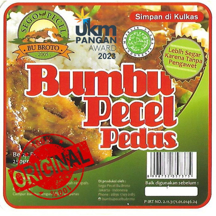 

Bumbu Pecel Pedas - Bu Broto - Khas Madiun