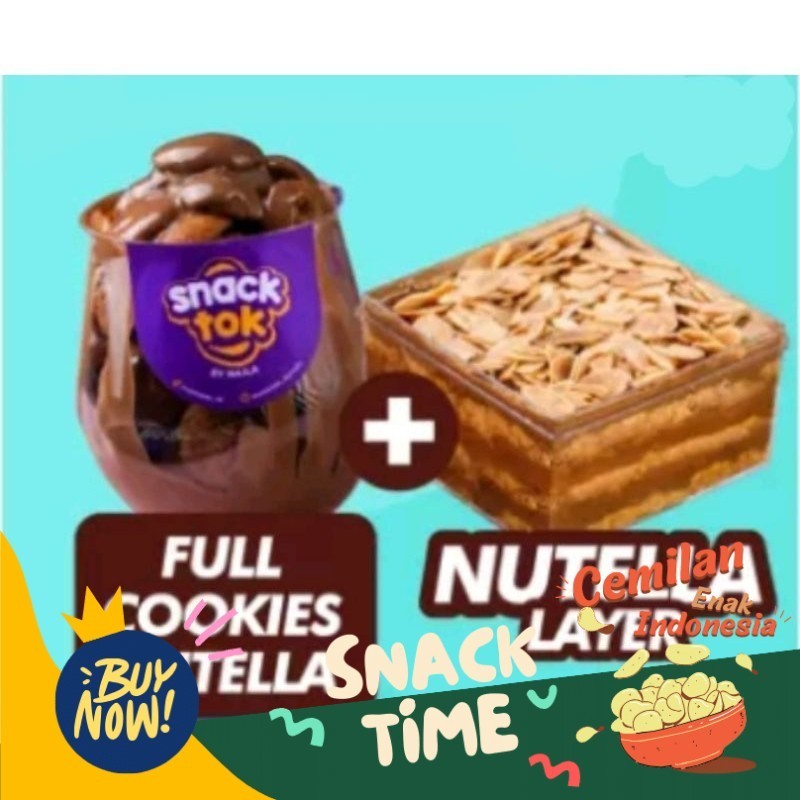 

PROMO SPESIAL Bundling Snacktok Full Cookies Nuttela dan Layer Nuttela